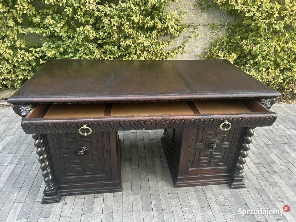 Dębowe biurko antyk Warszawa