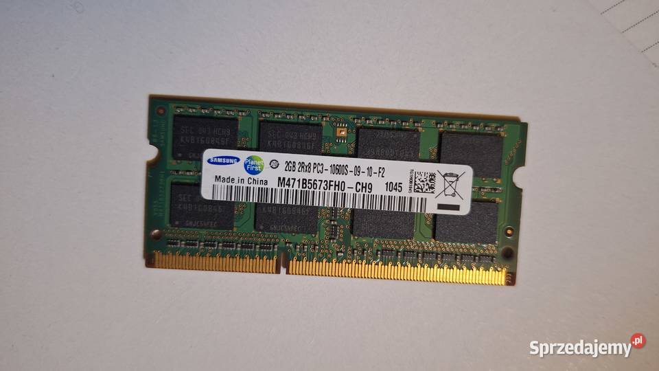 Pamięć RAM Samsung 2GB laptop kable Pamięci Elektronika Legionowo