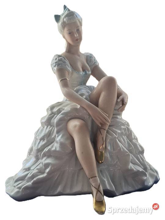 Stara Porcelanowa Figurka Baletnica Porcelana i szkło Gliwice