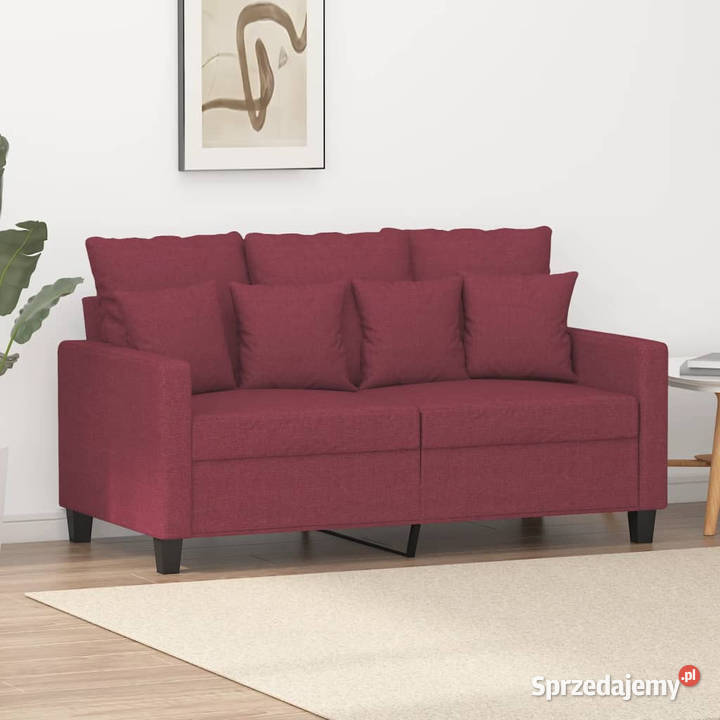 Sofa 2osobowa winna czerwień 120 tapicerowana mazowieckie Warszawa