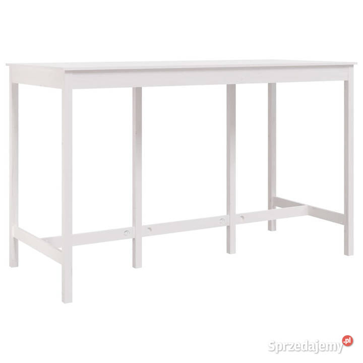 Stolik barowy biały 180x80x110 lite drewno Warszawa