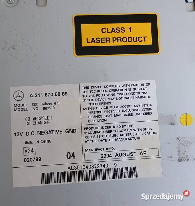 Zmieniarka CD OEM Mercedes W211 S211 W219 C219 podlaskie