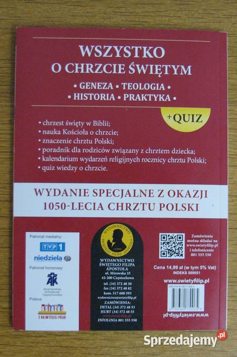Ks Jacek Molka Wszystko o chrzcie świętym Parczew sprzedam