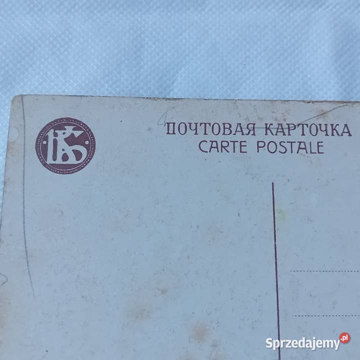 Pocztówka krowy wodopoju Polska lata 20e XX w