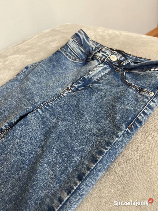 Jeansy spodnie skinny dżinsy rurki niebieskie Jasło