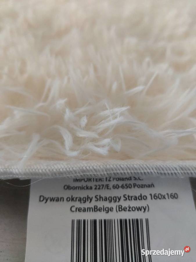 Dywan Shaggy antypoślizgowy okrągły miękki mazowieckie Zabrodzie