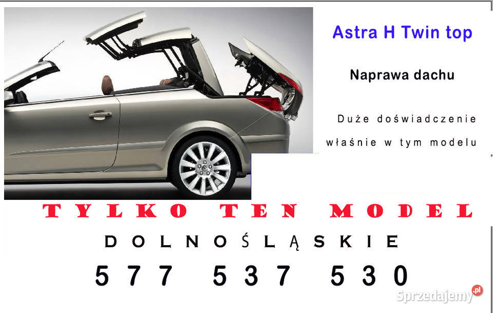 Naprawa Dachow Opel astra H Twin top Szczawno-Zdrój
