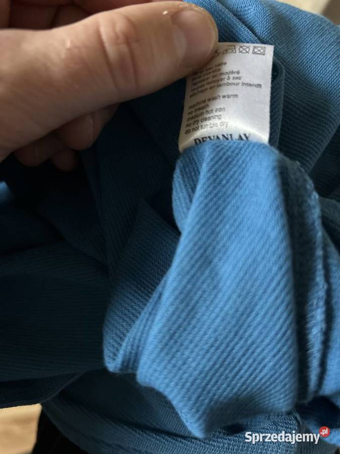 Męski T shirt LACOSTE L niebieski OKAZJA Rozmiar L Zamość