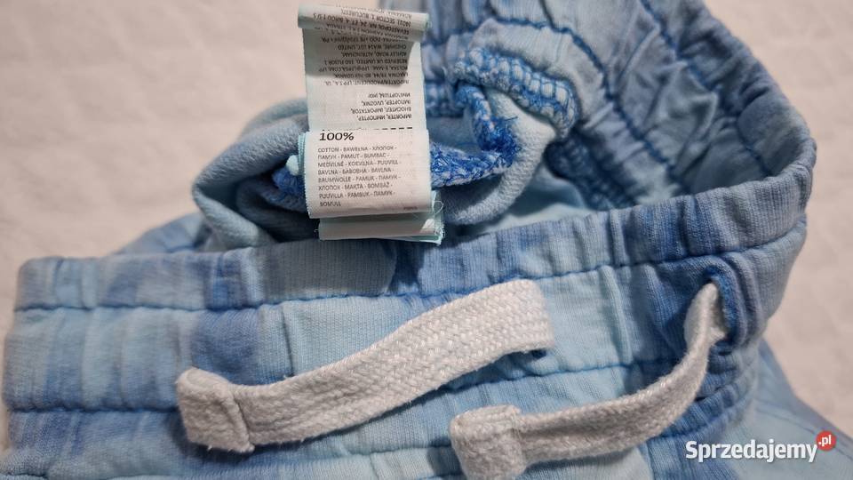 Krótkie spodenki chłopięce niebieskie melanż Czeladź