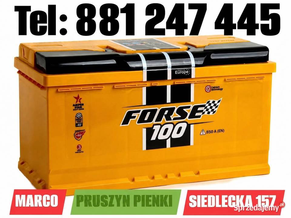 Forse 12v100ah 850A Akumulator prawy plus Marco