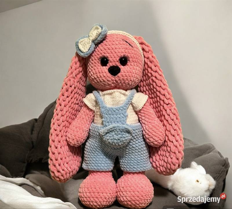 Pluszowy różowy króliczek handmade Radom