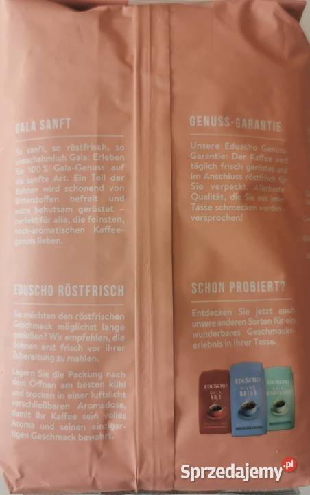 Kawa ziarnista EDUSCHO Gala Sanft 500g Import z Tarnów