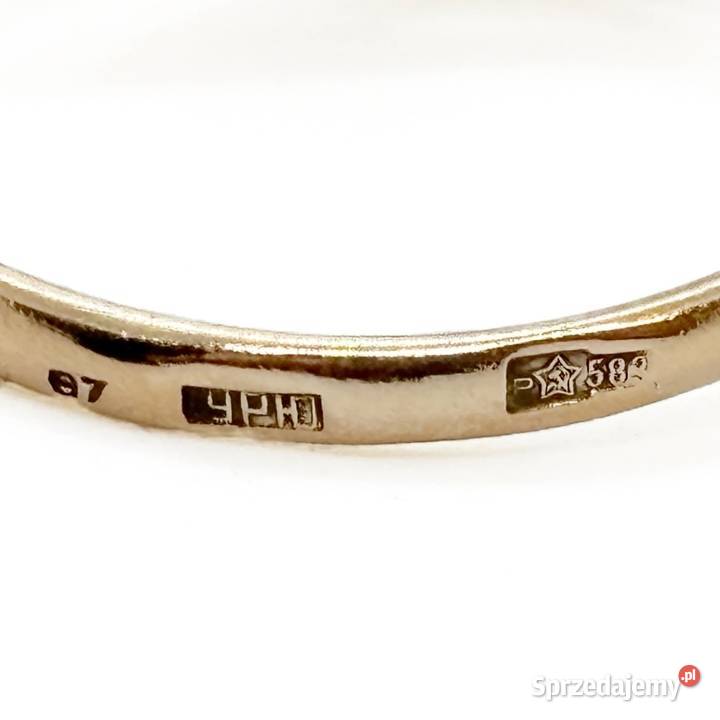 Złoty Pierścionek Próby 583 225g Rozmiar 18 złoto Elbląg