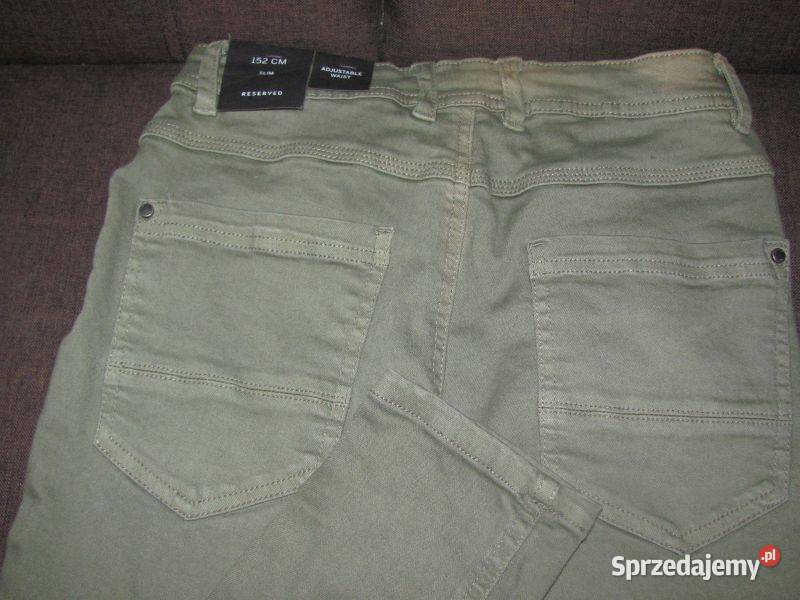 spodnie RESERVED 152 89 khaki Zamość sprzedam