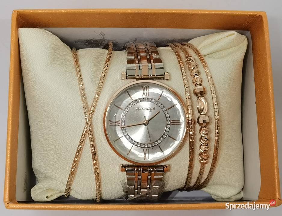 3 częśćzestaw damski zegarekbransoletki pink na rękę Kołobrzeg