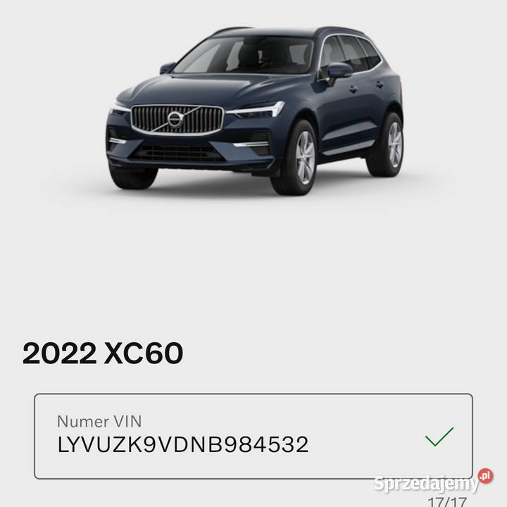 2022 VOLVO XC60 XC60 II 20 B4 Mild Hybrid 197 granatowy Warszawa