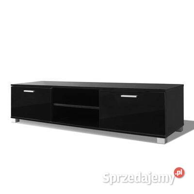 Szafka pod TV na wysoki połysk czarna 140x405x35 Warszawa