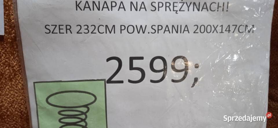 MEGA WYGODNA KANAPA NA SPRĘŻYNACH Toruń