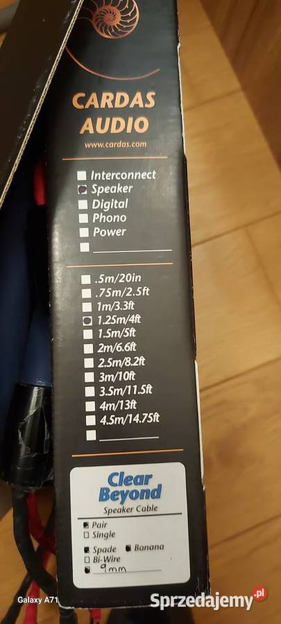 Cardas Clear Beyond Speaker cable 2x 4ft do Pozostałe