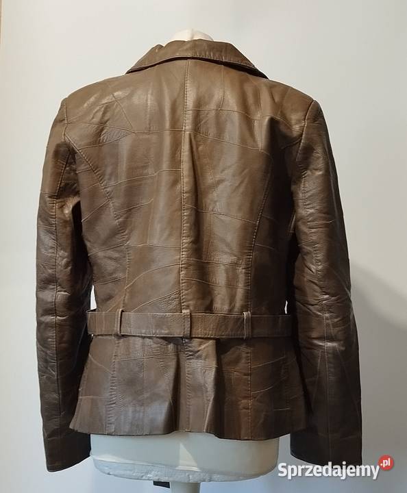 Vintage jasno brązowa kurtka z łatek LXL mazowieckie Warszawa