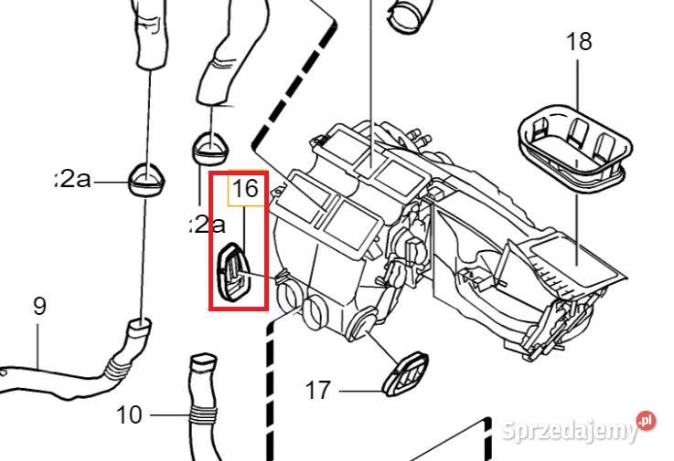 VOLVO S60 S80 lewa kratka nawiewu kabina podloga Bielany Wrocławskie