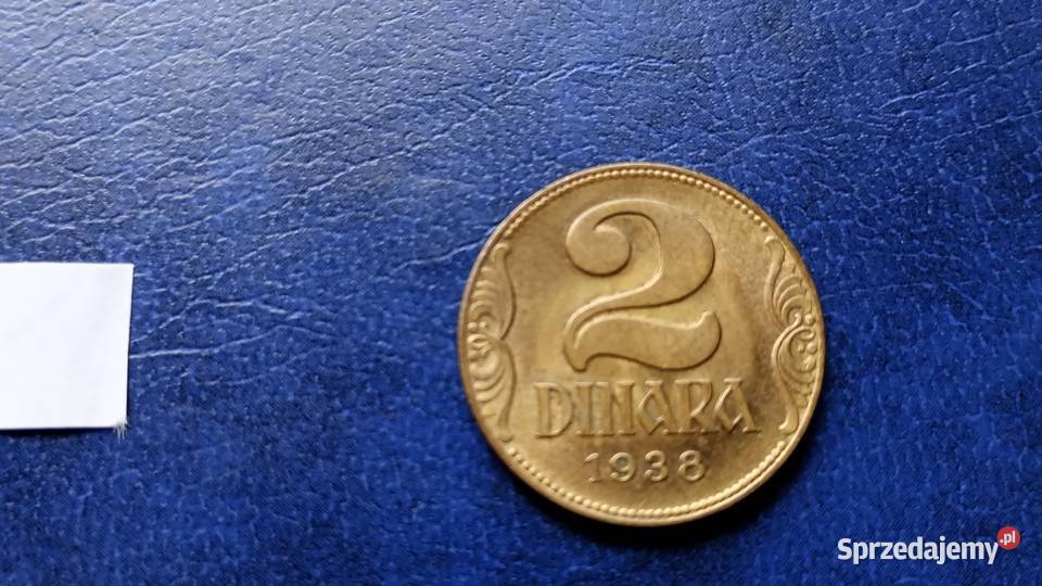 Stare monety 2 dinary 1938 Jugosławia 2 Lesko