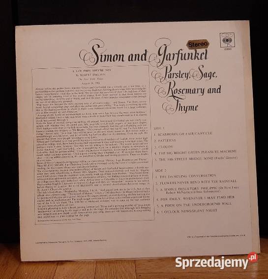 Simon Garfunkel Parsley Sage Rosemary and Thyme Warszawa sprzedam