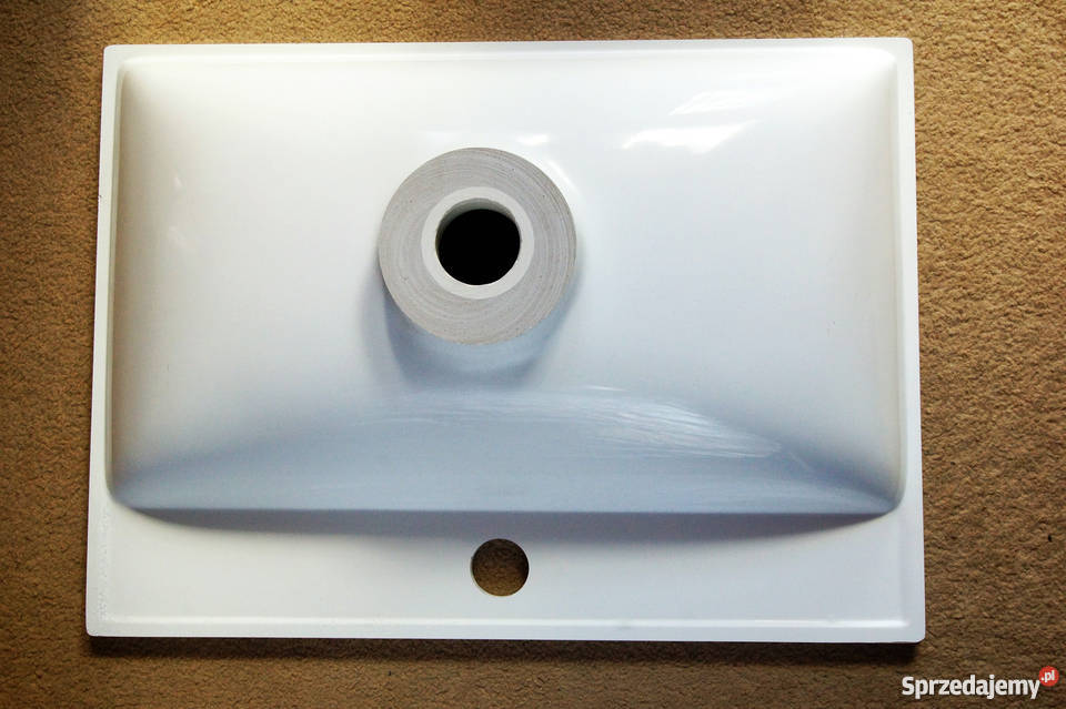 Mała i cienka umywalka nadblatowa SLIM 50x36x13 biały