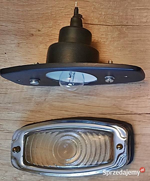 Lampa tylna biały szklany klosz Warszawa Syrena Ostrów Wielkopolski sprzedam