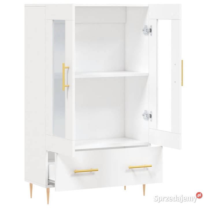 Wysoka szafka biała 695x31x115 materiał mazowieckie Warszawa