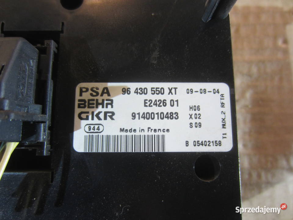 panel klimatyzacji nawiewu peugeot 206 96430550 zachodniopomorskie Szczecin