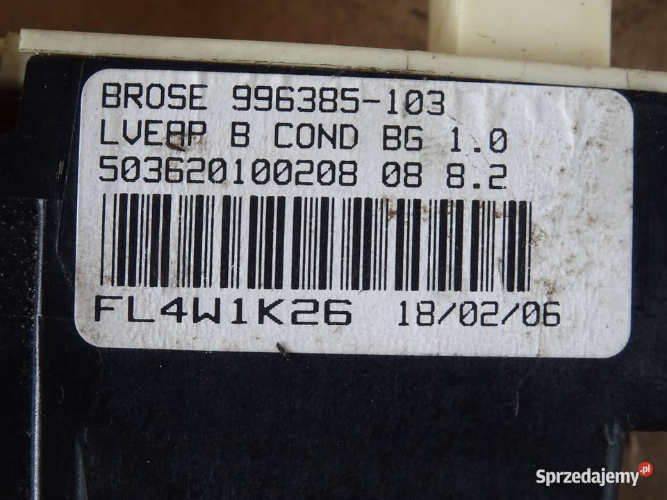 Peugeot 307 silniczek moduł szyby drzwi prawy Rok produkcji 2007 Wieluń sprzedam