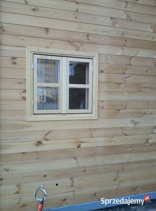 Mobilny drewniany domek z kuchnią łazienką i Borzęcin Duży