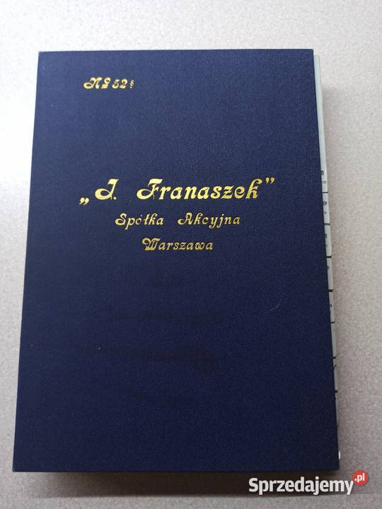 Katalog ofertowy fabryki papieru J Franaszek Warszawa sprzedam