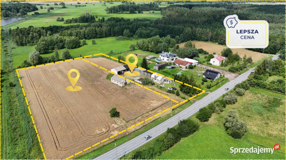 Siedlisko z budynkami gospodarczymi i 16 ha mazowieckie Czuchleby