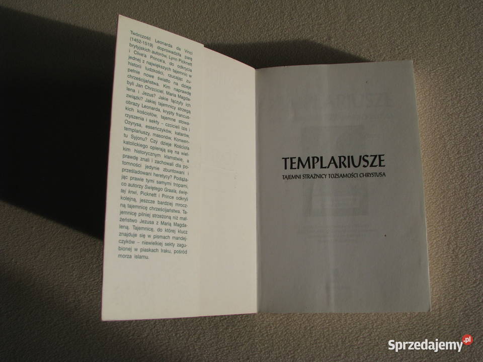 Templariusze Tajemni strażnicy tożsamości Książki naukowe i popularnonaukowe Brzegi