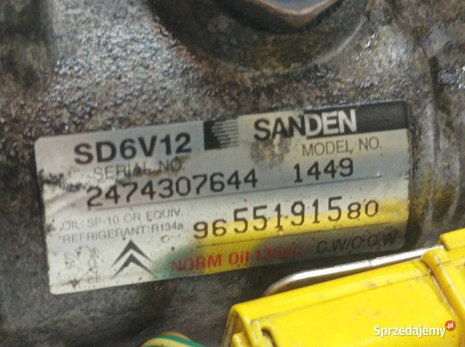 SPRĘŻARKA KLIMATYZACJI 9655191580 16 16V Citroen
