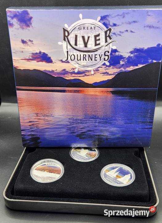 Srebrny zestaw 5 monet Great River Journeys Numizmatyka mazowieckie