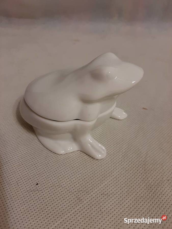 Śliczna figurka porcelanowapuzderko żabka Ceramika i szkło Inowrocław