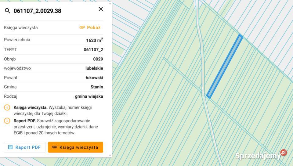 działki leśne lubelskie Zastawie