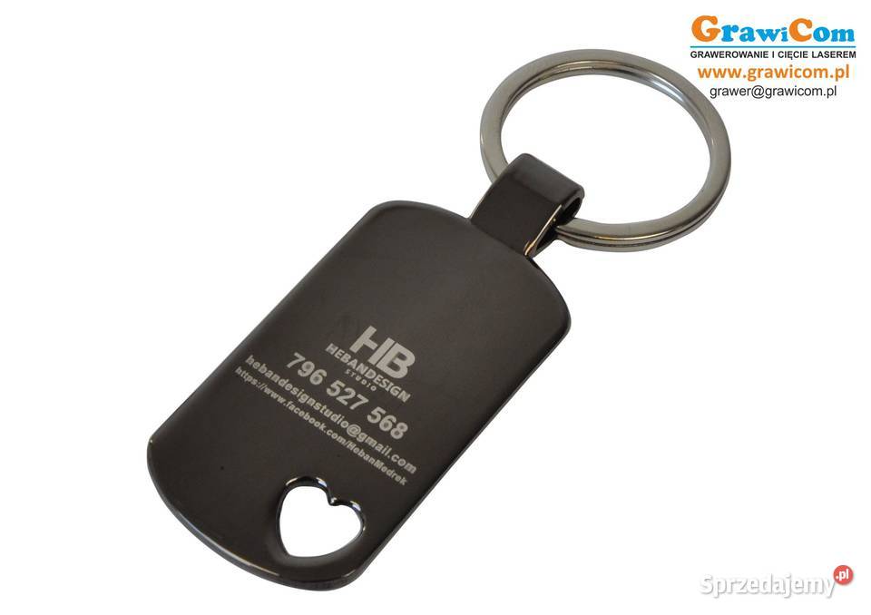Brelok metalowy jednostronny grawer 100 serce Leżajsk sprzedam