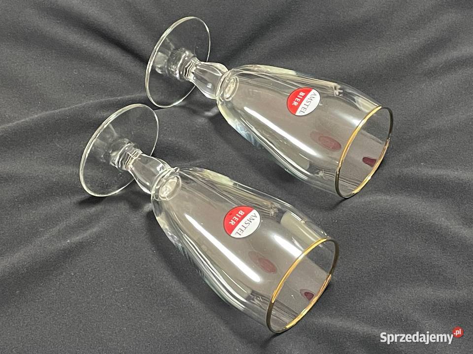 Stare pokale pokal szklanka AMSTEL unikalne zachodniopomorskie Kołobrzeg