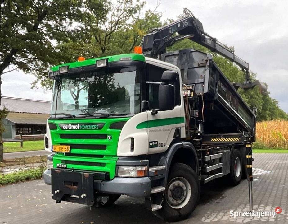 Uzywana wywrotka 6x6 bordmatic z dzwigiem Scania Warszawa