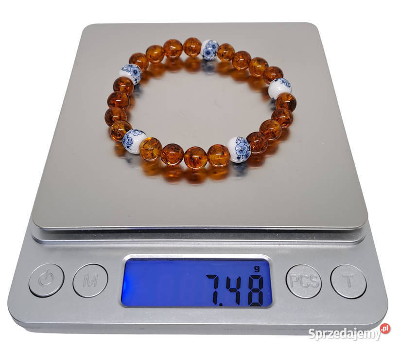 Bransoletka z bursztynu bursztyn bałtycki kulka Warszawa
