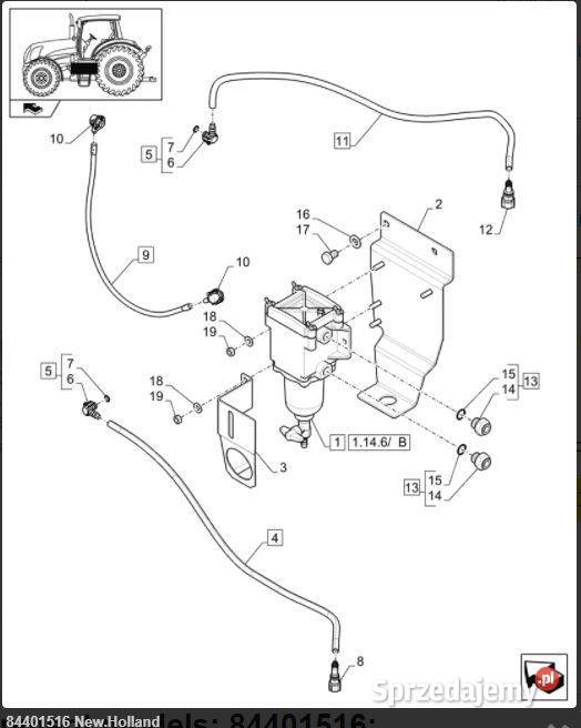 Przewód paliwa 84401516 T6 T7 Puma Maxxum Case sprzedam