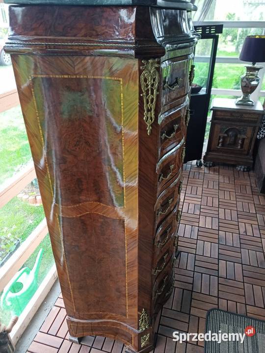 Piękna francuska komoda intarsja zdobiona Warszawa