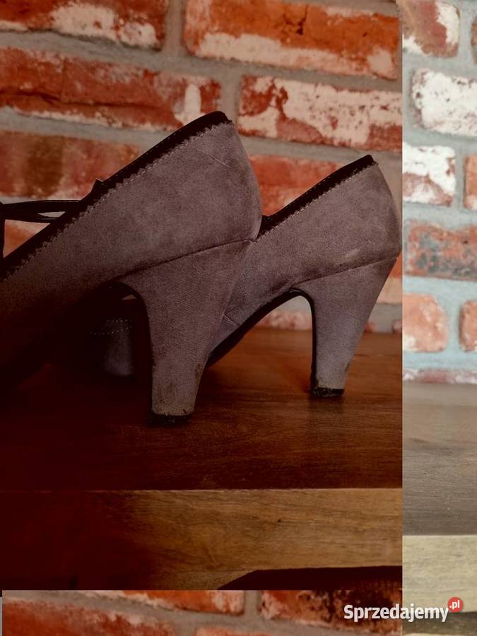 Szare czółenka na obcasie inna mazowieckie Warszawa sprzedam