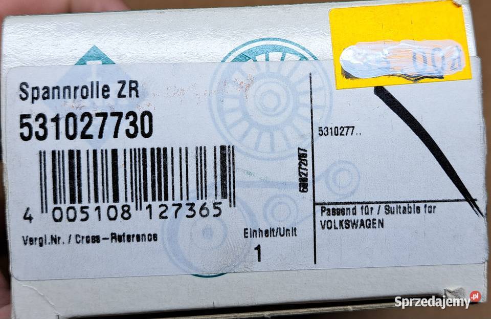 INA 531027730 NAPINACZ PASKA ROZRZĄDU VW POLO 6N dolnośląskie sprzedam