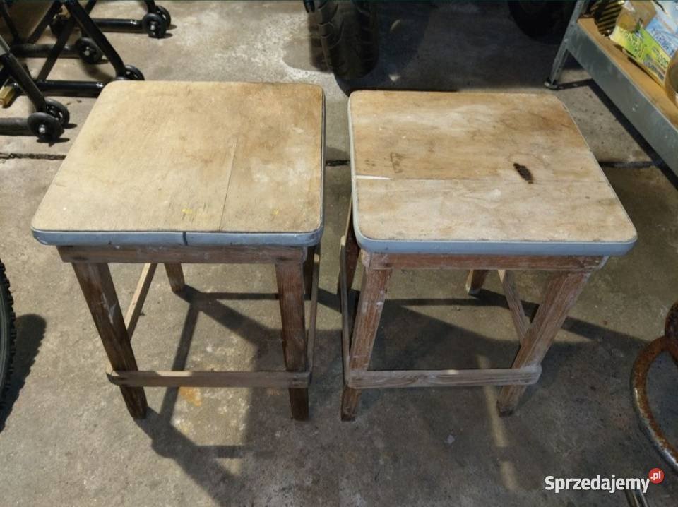Stołek stołki taborety drewniane 2 sztuki Kołobrzeg