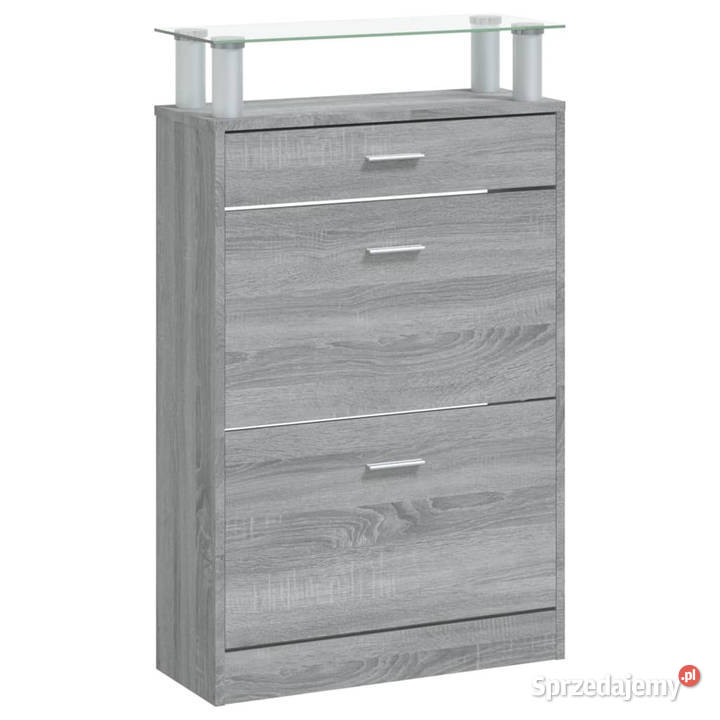 Szafka na buty szary dąb sonoma 63x24x104 Warszawa